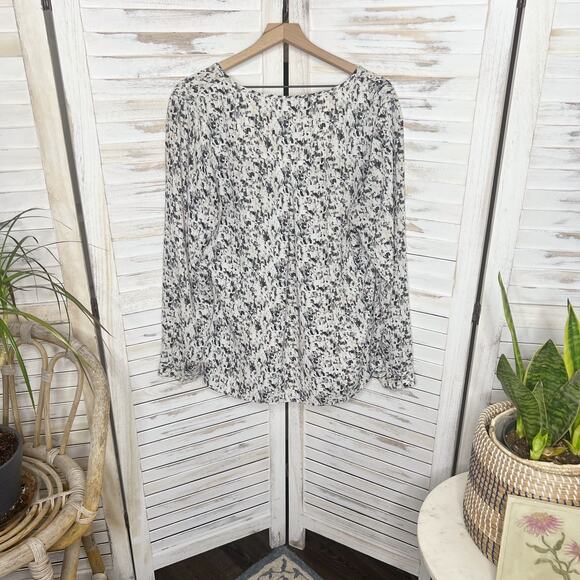 CABI STYLE 3094 Women's L Shatter Long Sleeve Blouse Popover Top Neutral Career - Picture 5 of 13